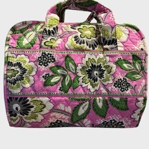 Vera Bradley Priscilla Pink Hanging Cosmetic Travel Bag Retired Print